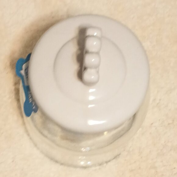 NWT ~ Play On! Pet Glass Treat Storage Jars with Ceramic Lid & Paw Print Handle - Picture 5 of 6
